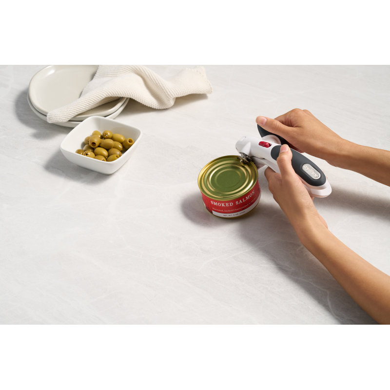 Zyliss Lock N' Lift Ergonomic Gray and White Can Opener