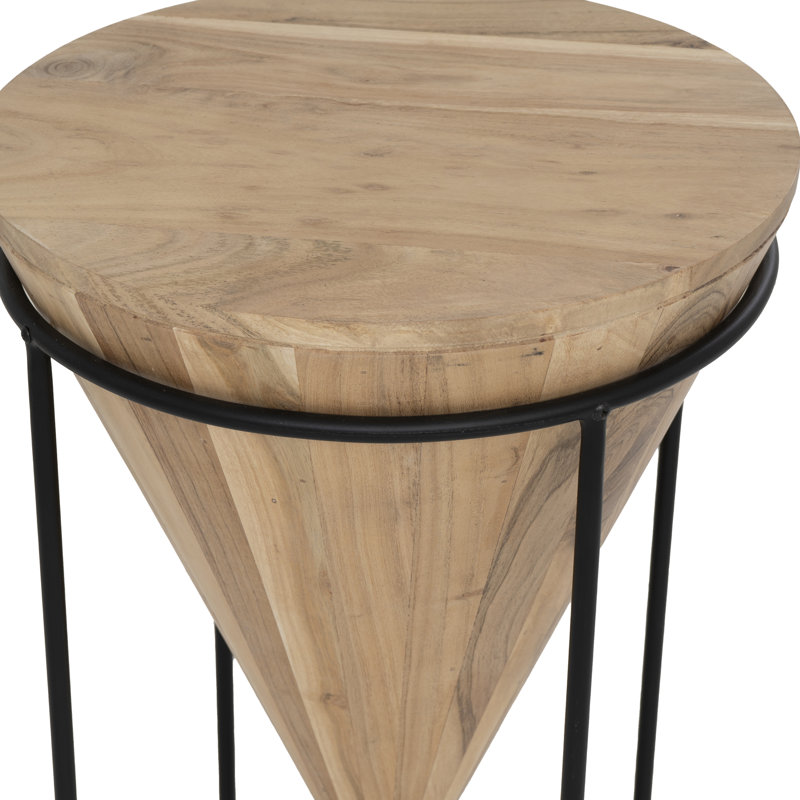 Dairius Solid Wood Top End Table
