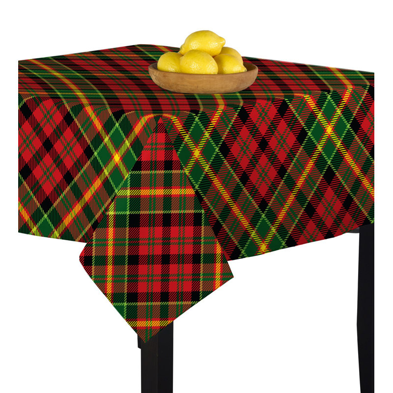 Stofferahn Christmas Plaid Tablecloth, 54" x 54"