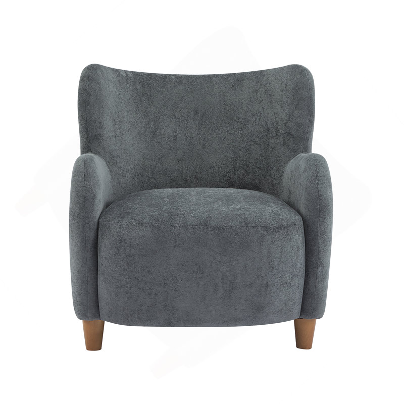 Lucia Wingback Armchair, Dark Gray