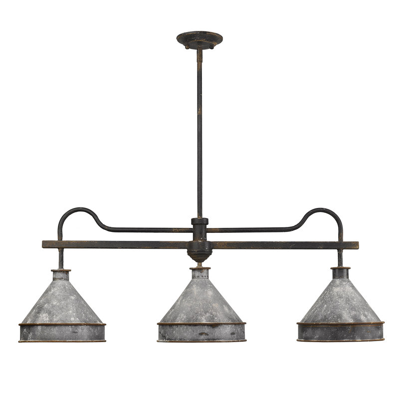 Balfor 3 - Light Antique Black Iron Pendant