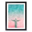 Corcovado In Rio De Janeiro Brazil Abstract - Single Picture Frame Painting on MDF-56852770-56852771