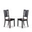 Ensemble de table de salle à manger rectangulaire en bois massif noir avec plateau papillon-122805726