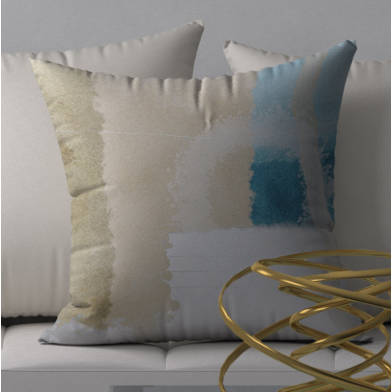 Housse de coussin décoratif carrée fraîcheur effervescente/insert, 18" x 18"