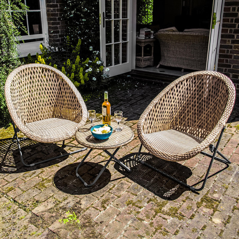 Cahya 2 - Person Patio Dining Set with Round Table