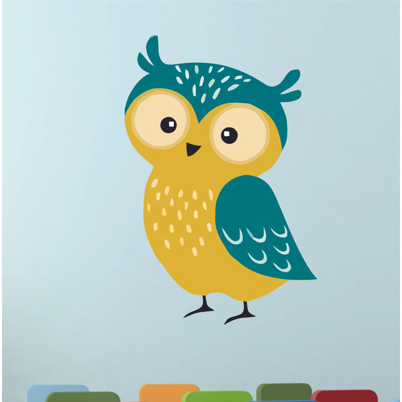 Décalcomanie murale mignonne mignonne d’adorables oiseaux, H 30 po x l 15 po