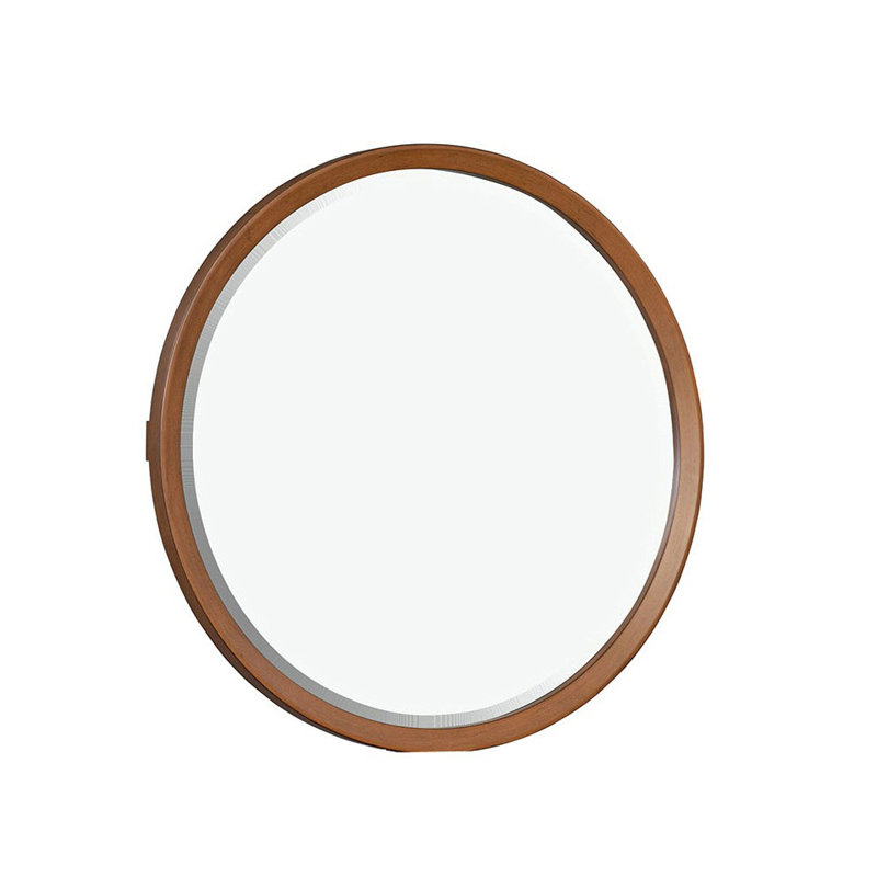 Miroir Mid-Century moderne 35,6 ", noyer, Bois brun