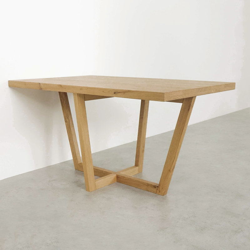 Bidal Oak Solid Wood Dining Table, Natural Oil, 76cmH  x 140cmL  x 90cmW