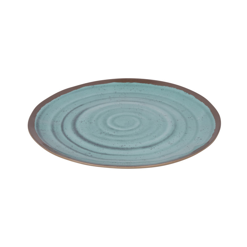Calliandra Piece Melamine Dinnerware Set - Service for 4, Aqua