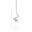 Suspension Sadea Stem Mini présentée en finition nickel brossé avec verre opale blanc de 13,3 cm (5,25 po).-1443633683