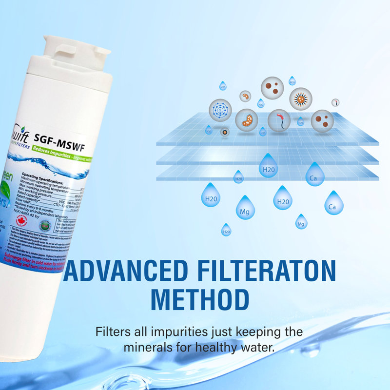 Filtre à eau pour réfrigérateur compatible avec GEF de MSWF, MSWF3PK, MSWFDS.
