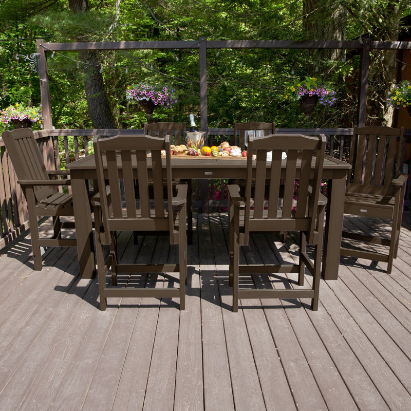 Ensemble repas pour 6 personnes Kile, Gland de chêne vieilli, L 84 po x l 42 po x H 36 po