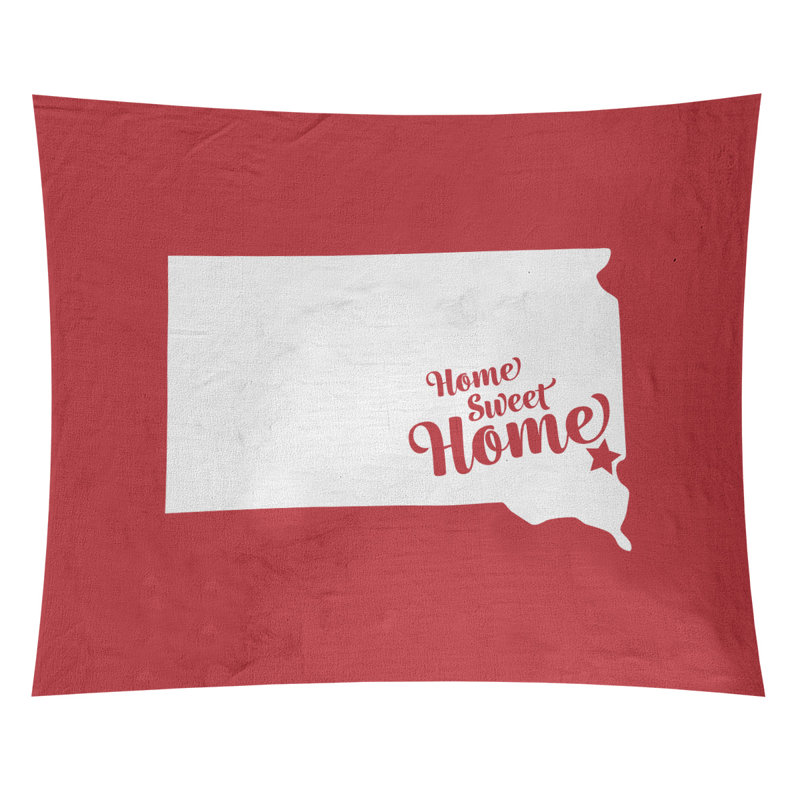 Tapisserie Home Sweet Sioux, H 60 po x l 51 po, Rouge