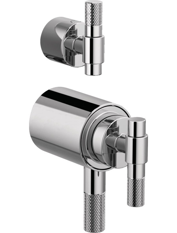 Litze® Shower Integrated Valve with Handles, Chrome, T-Lever