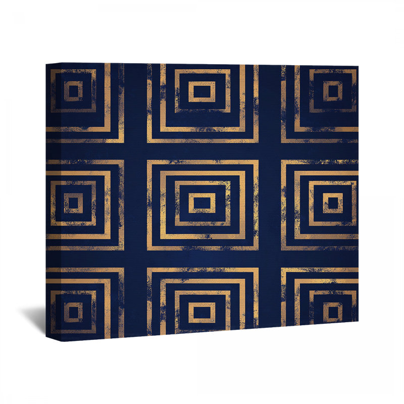 «Squares Canvas Wrap» - Décoration murale géométrique, H 12 po x l 18 po