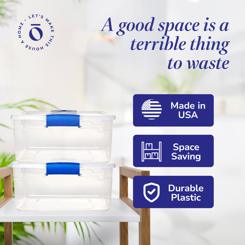 Homz Plastic Storage Tub & Tote