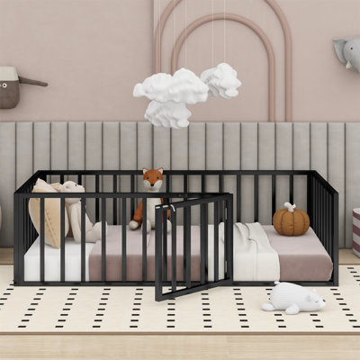 Aliauna Metal Slat Bed