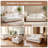 91.73"Linen Upholstered Square Arm Loveseat Sofa