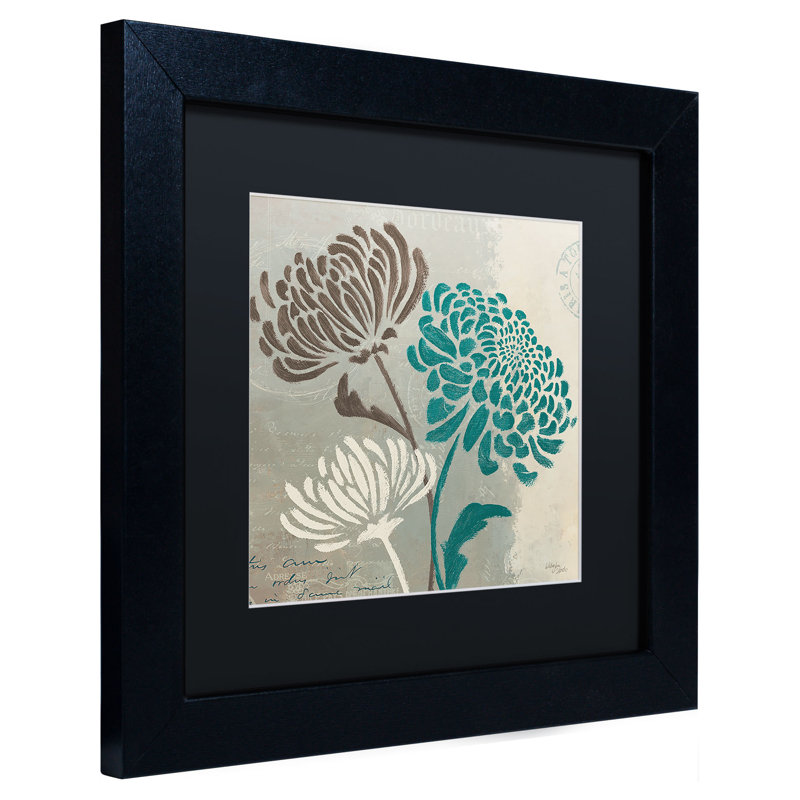 « chrysanthèmes "ii », impression encadrée, H 11 po x l 11 po, Noir