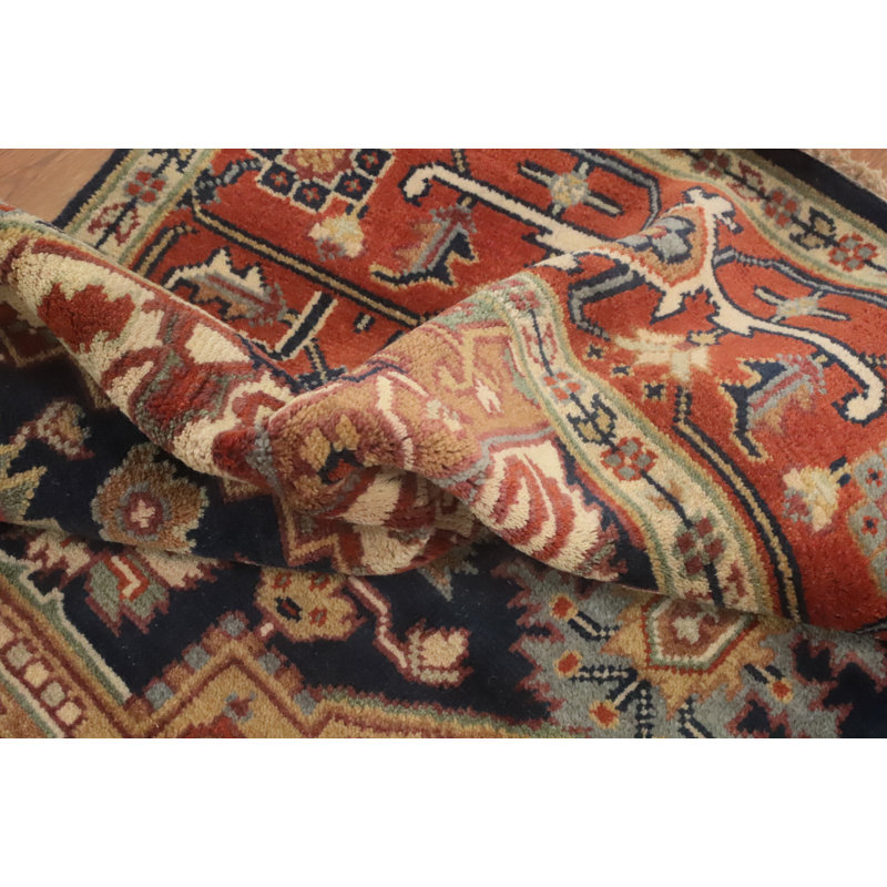 Tapis géométrique bleu 8 x 10
