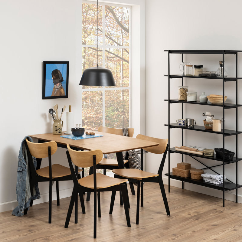 Quercia Dining Table, Oak/Black