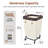 Laundry Basket With Wheels, Large Rolling Hamper (Beige)-972203488