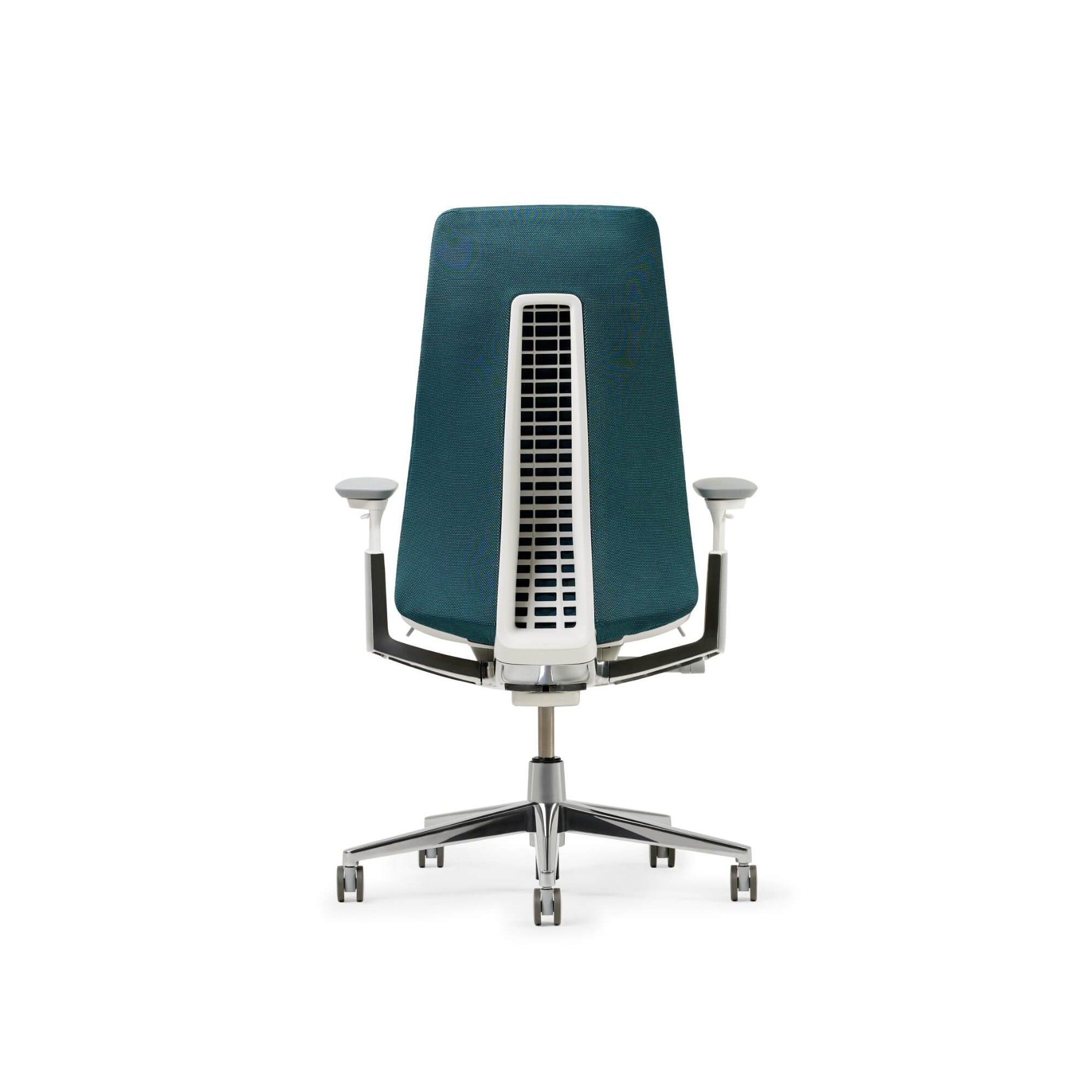 Haworth Fern Digital Knit Task Chair, No, Dark Lagoon