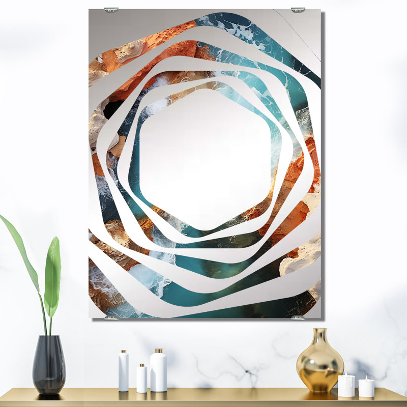 LIRTESTI - Miroir mural décoratif bord de mer MIR139327, 40 po x 30 po
