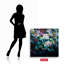 «Evening Wildflowers» blanc et rose sur toile