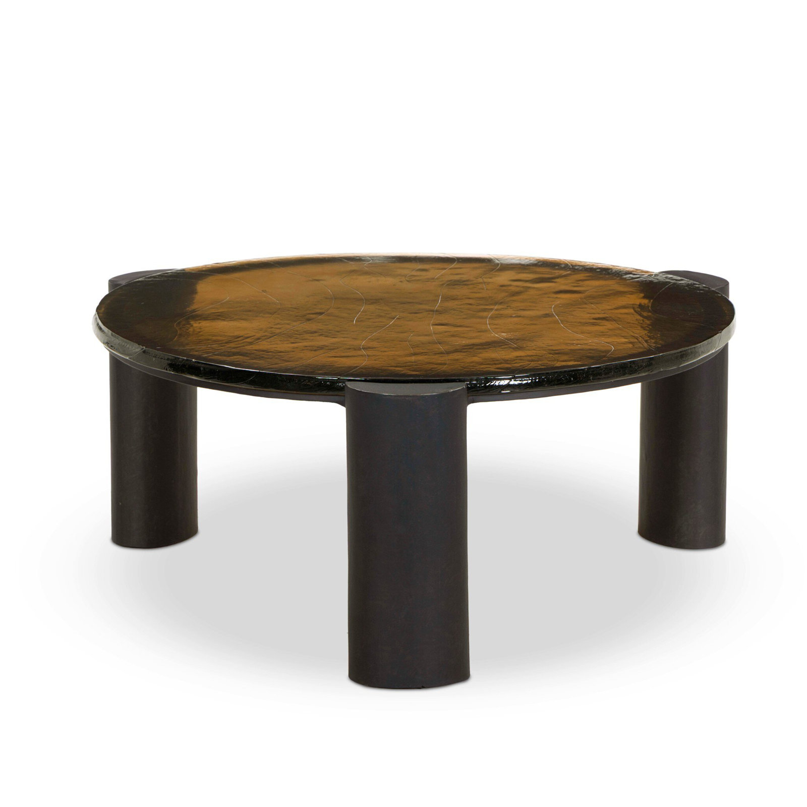 Abela Glass End Table, 16" H x 38.5" W x 36.5" D