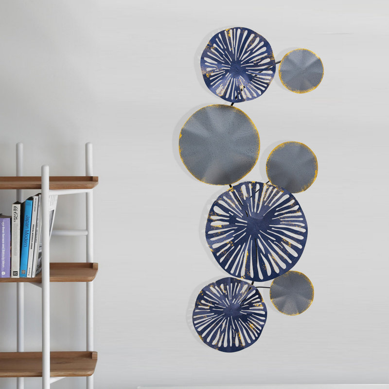 Hand-Painted Decorative Metal Wall Accessory, 31.1 x 3.1 x 13.8 inches | 100% Metal Construction, Thickness: 0.03 inches | Unique Color Variations, Perfect for Home or Office Decor, Durable and Stylish