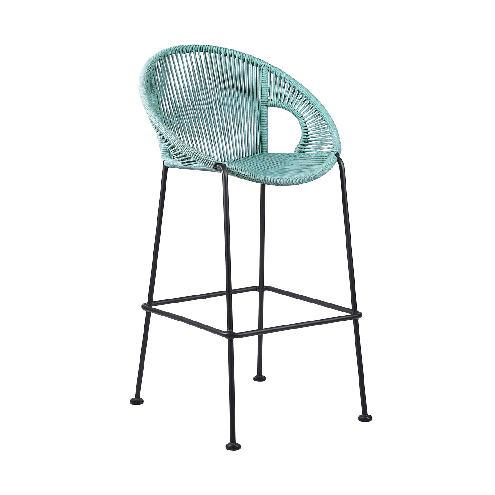 Champlost Patio Bar Stool, 30", Wasabi Rope