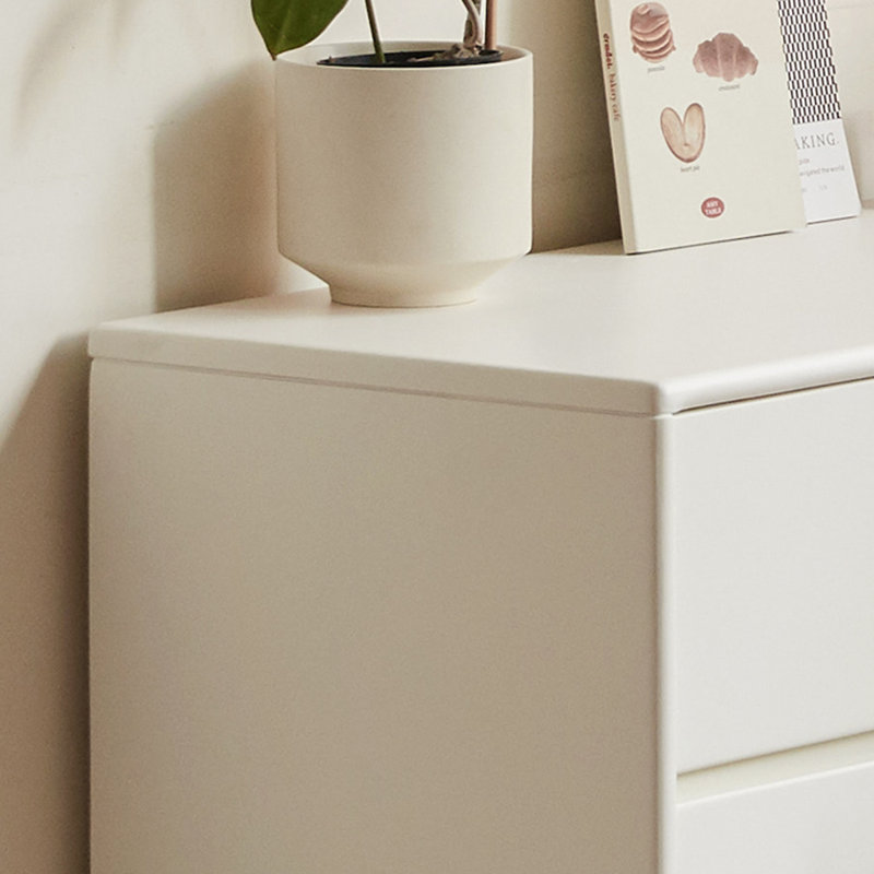 L-shaped Solid Wood Desk with Movable Body