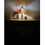 Mini-lampe de table Markar Tiffany rouge orange bleu vitrail fleurs roses ampoule DEL incluse l 8 po x P 8 po x H 15 pi
