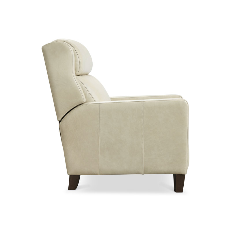 Bernhardt Hampton Leather Recliner, Cream, Umber Leather