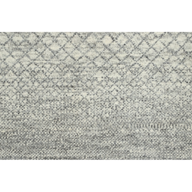 South Sea Wool Geometric Area Rug, Runner 2'7" x 12'1"