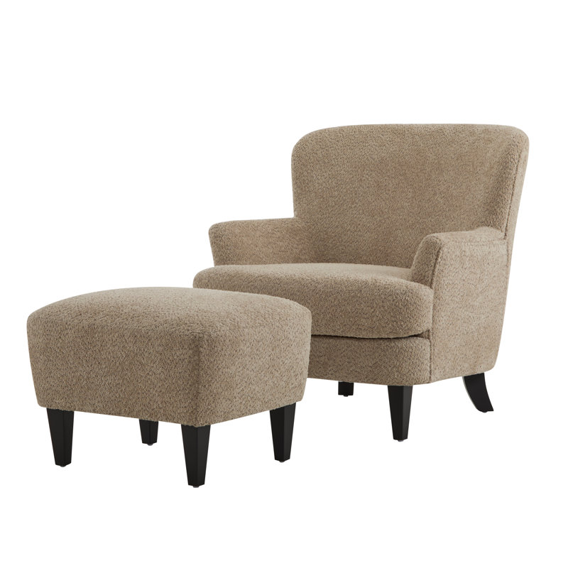 Kamiyla 33'' Wide Armchair and Ottoman, Camel, Yes
