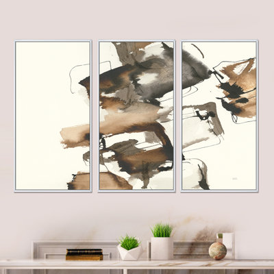 Gold Glam Squares II - ensemble d'art moderne sur toile encadrée moderne et contemporaine de 3