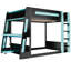 Lit superposé avec bureau Evara, tablettes de rangement, ports USB et éclairage à DEL Evara-121793509-121793512