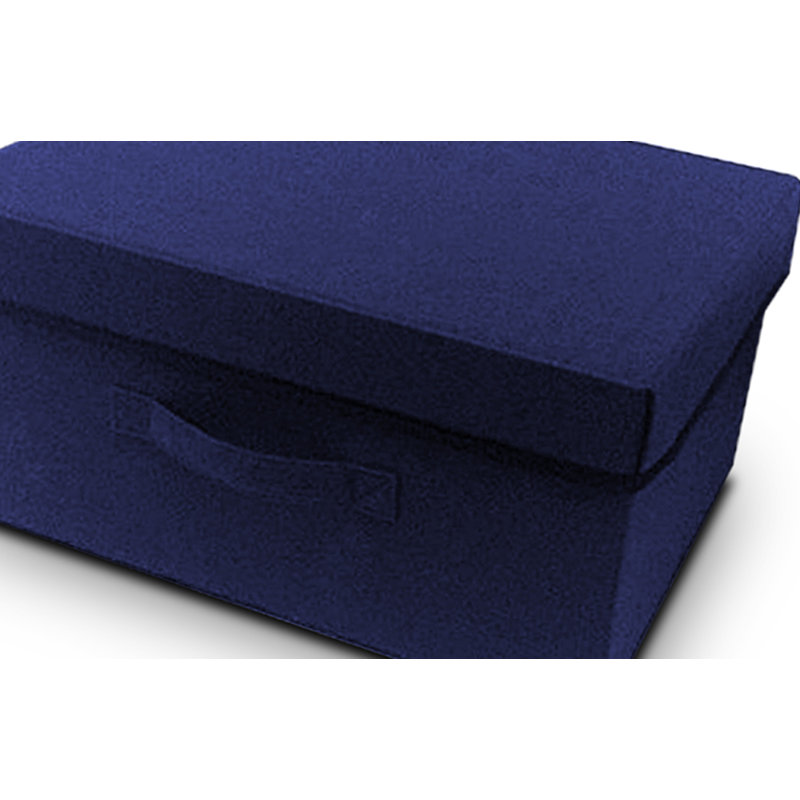 Corsha Upholstered Ottoman, Blue