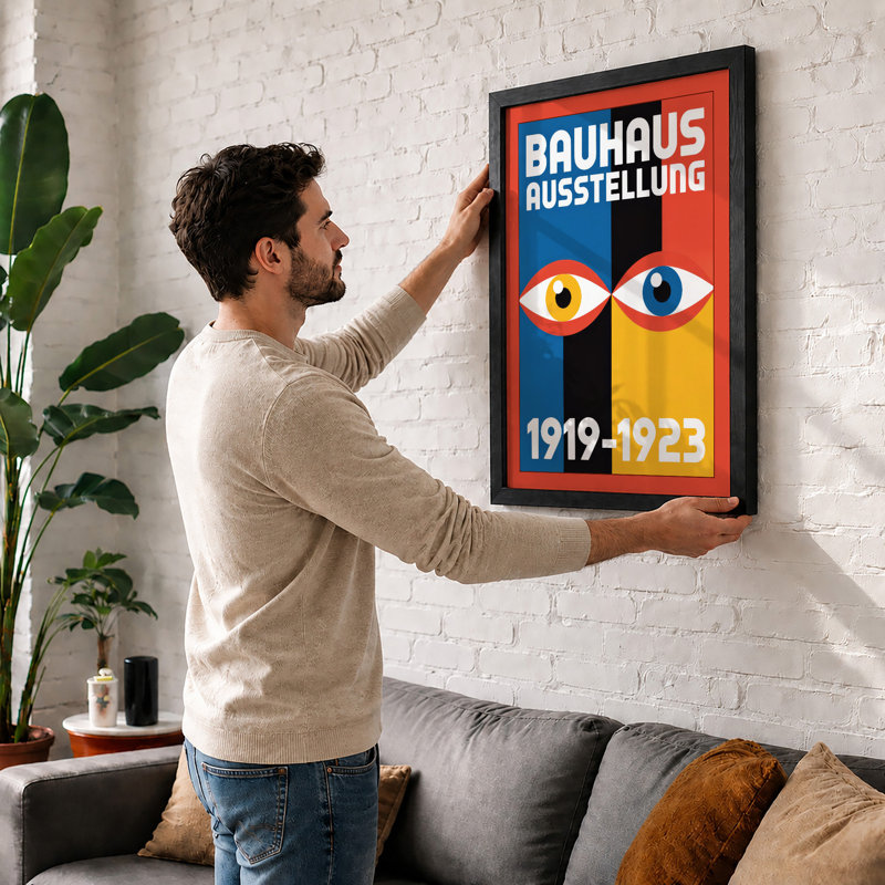 Bauhaus Eyes Geometric - Framed Print, Unframed, A1 - 84.1 x 59.4 cm