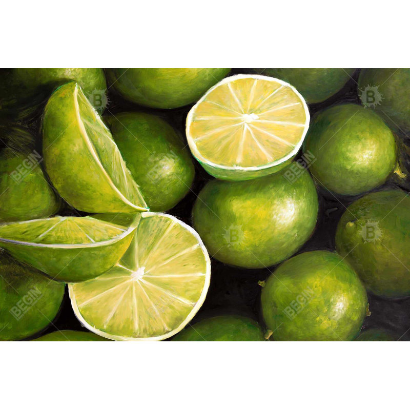 «Basket Of Limes» sur toile