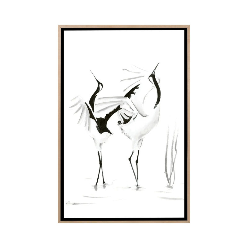 Cranes I - reproduction d'art murale encadrée, H 48 po x l 32 po, Beige, Reproduction encadrée sans passe-partout