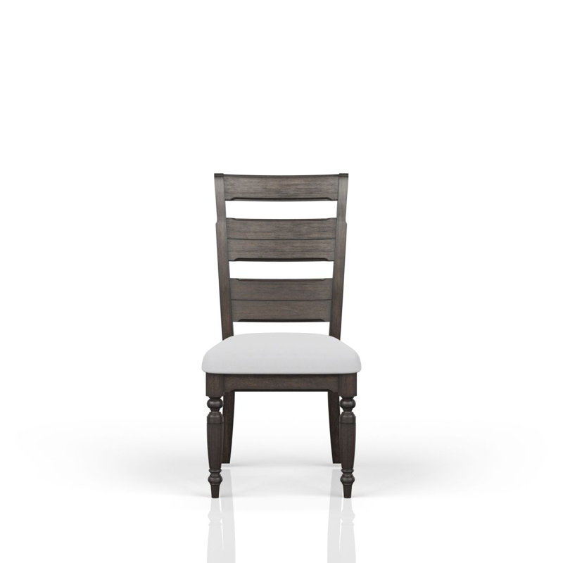Chaise d'appoint rembourrée à dossier en échelle