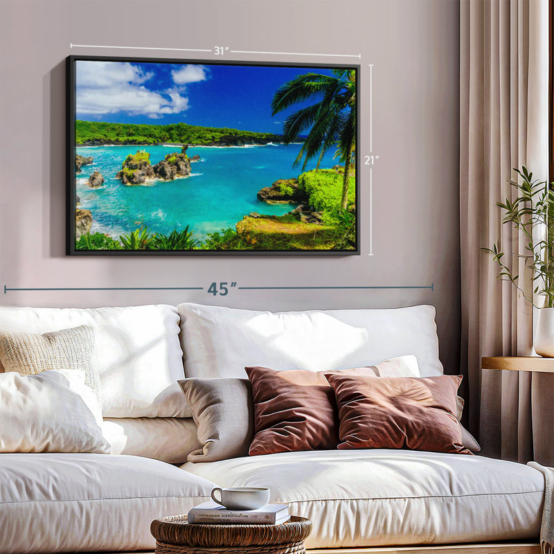 Hana Beach, reproduction sur toile, H 21 po x l 31 po