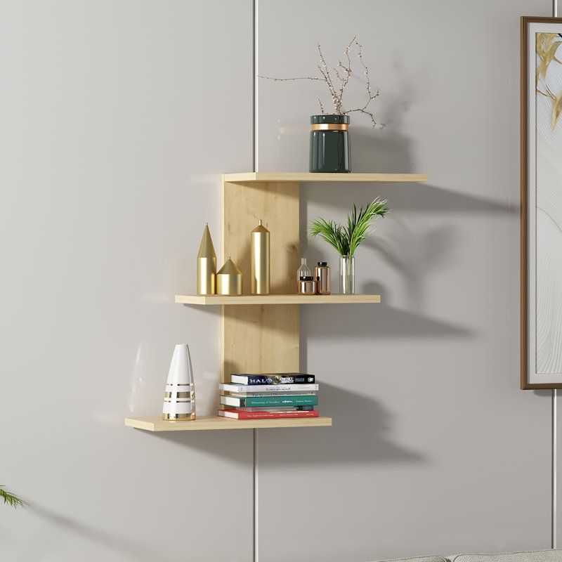 Tajik 3 Piece Tiered Shelf, Oak