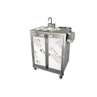 30 " L x 20 " W Stainless Steel Portable Handwash Station with Faucet