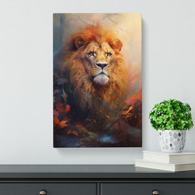 Lion Romanticism - Wrapped Canvas Print