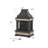 Sunjoy Sofie Outdoor Fireplace, Heirloom Patio Wood Burning Steel Fireplace with Chimney, Spark Screen, Fire Poker, and Removable Grate-55786167