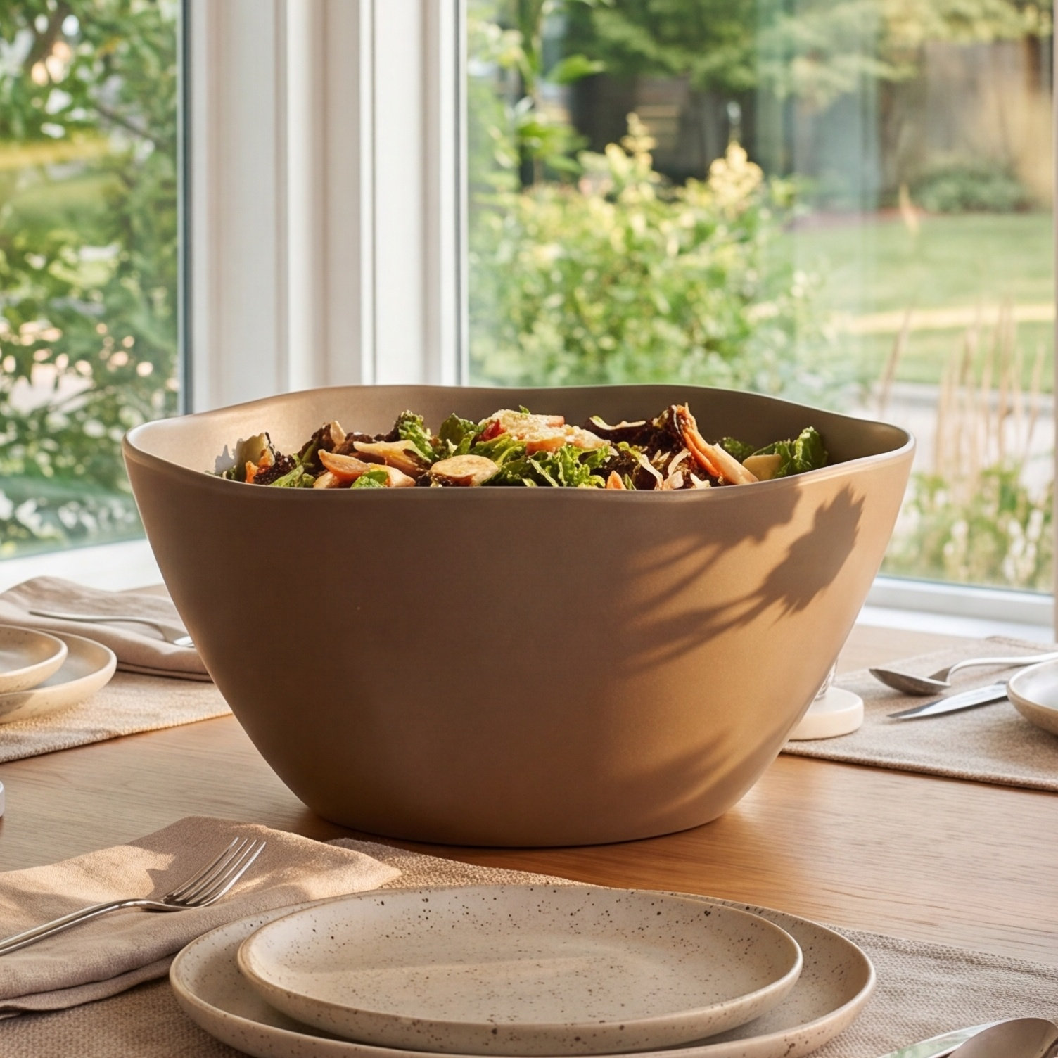 Laya Matte Melamine Rice Bowl, Gray